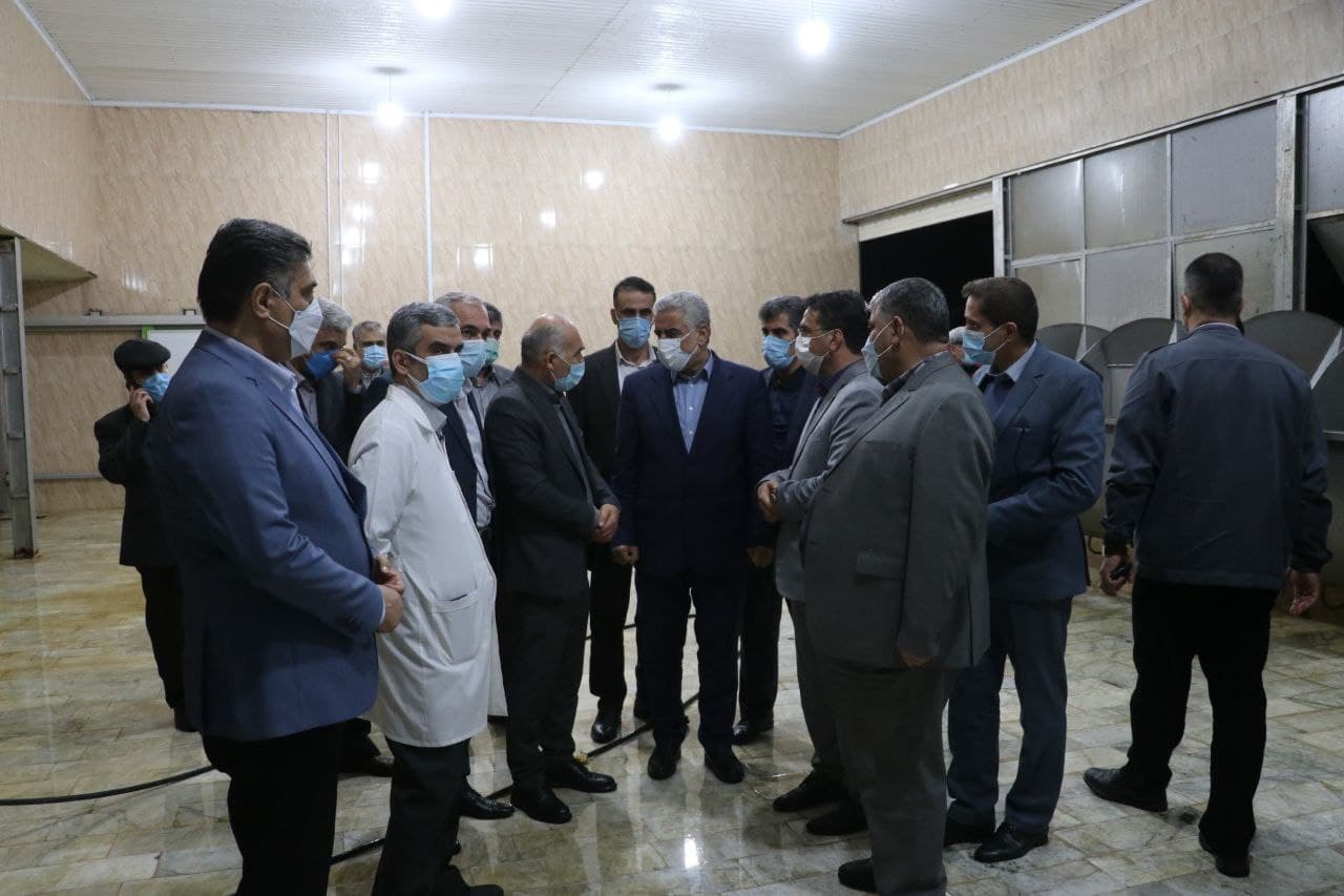 بازدید شبانه استاندار گیلان از یک کشتارگاه صنعتی طیور
