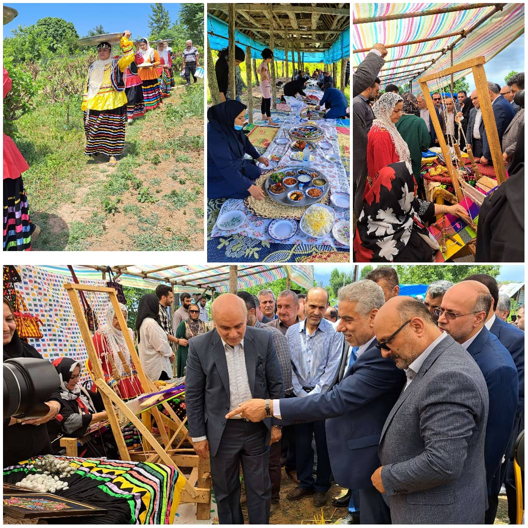 نخستین رویداد ملی 《کار-آئین کج چینی》وهمایش راهکارهای احیاء و توسعه نوغانداری درآخرین روز هفته جهادکشاورزی در روستای خالجیر شهرستان لنگرود برگزارشد