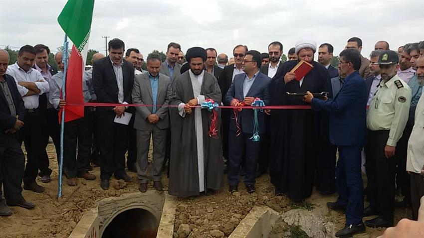 افتتاح  پروژه بتنی کردن انهار  شهرستان شفت به مناسبت هفته دولت