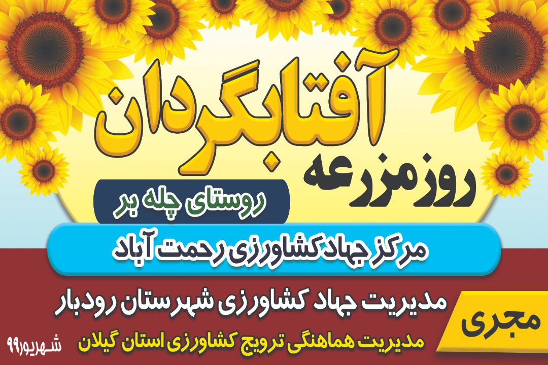 برگزاری  روز مزرعه  آفتابگردان در رحمت آباد شهرستان رودبار 